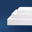 Three thicknesses mattress toppers stacked.