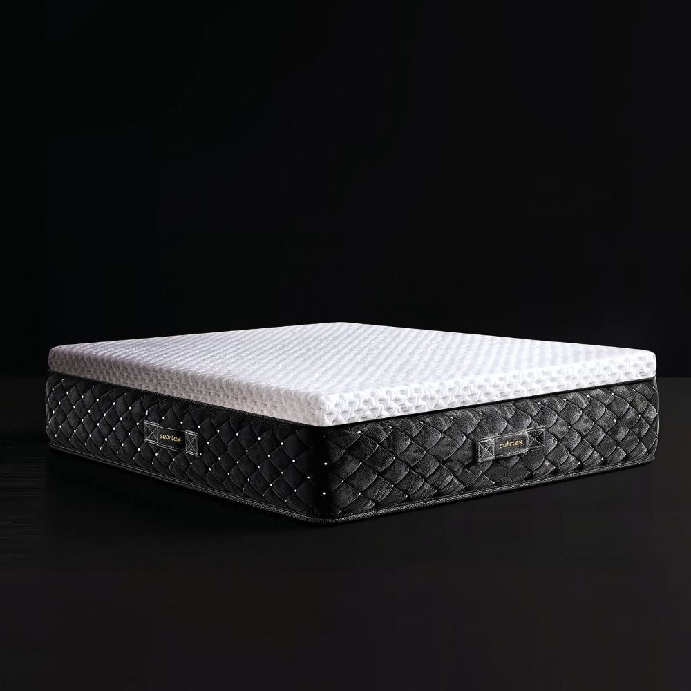 Luxe mattress topper on black mattress